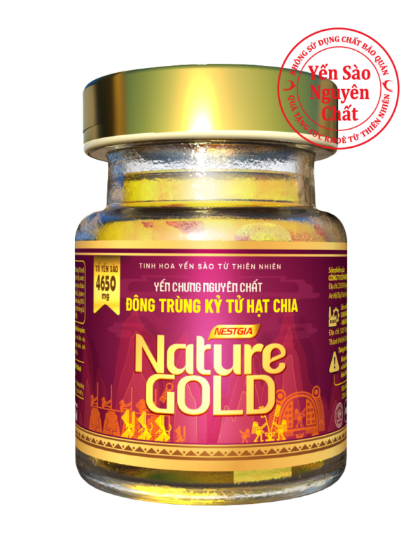 Yến Chưng Nguyên Chất Đông Trùng Kỷ Tử Hạt Chia NatureGold – 70ml