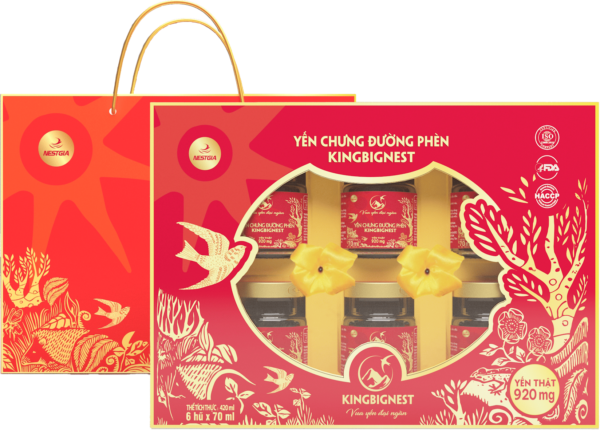 Set 6 Hũ Yến Chưng Đường Phèn Kingbignest