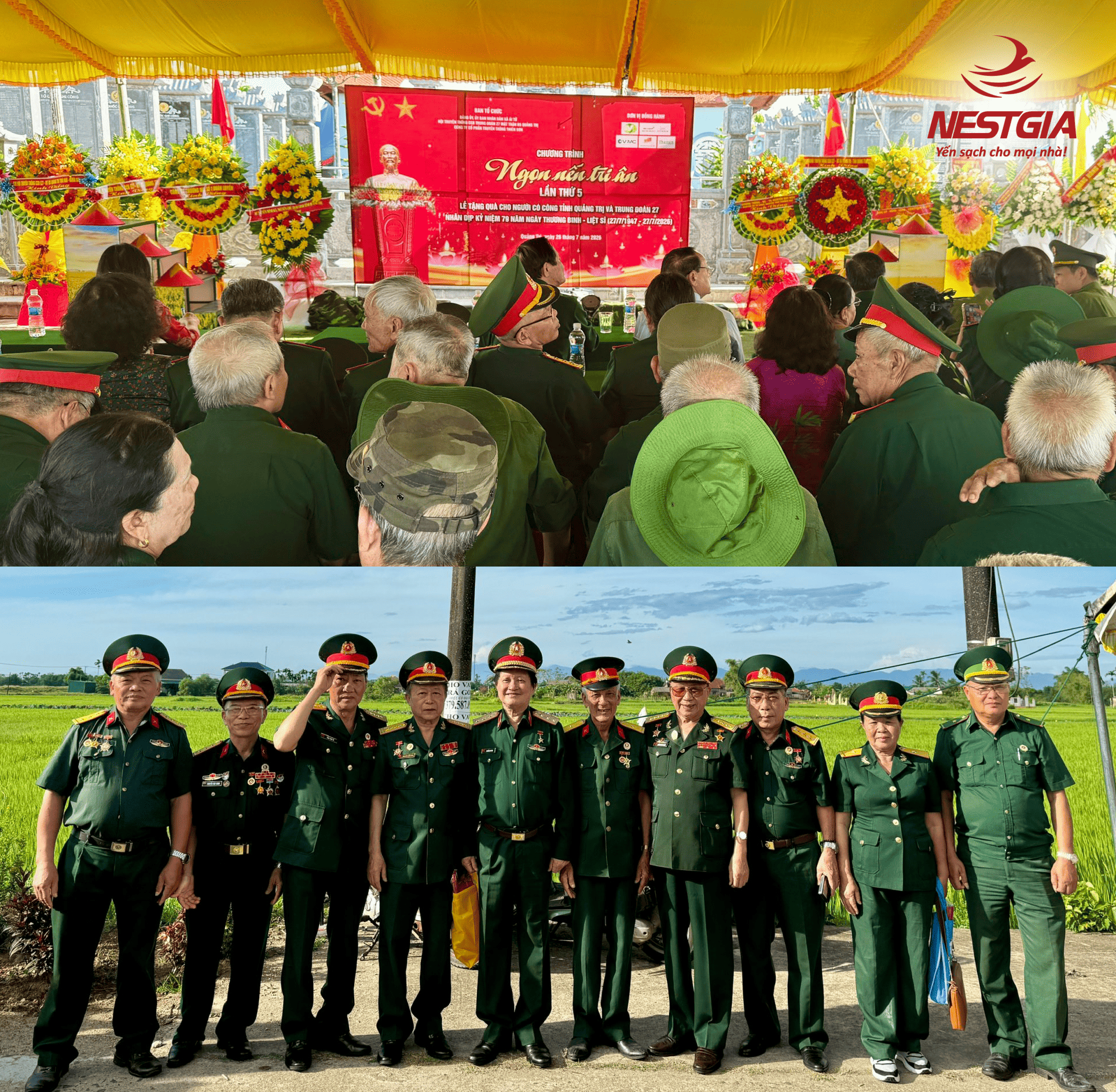Không khí trang nghiêm tại chương trình "Ngọn nến tri ân" và khoảnh khắc hội ngộ xúc động của các cựu chiến binh.
