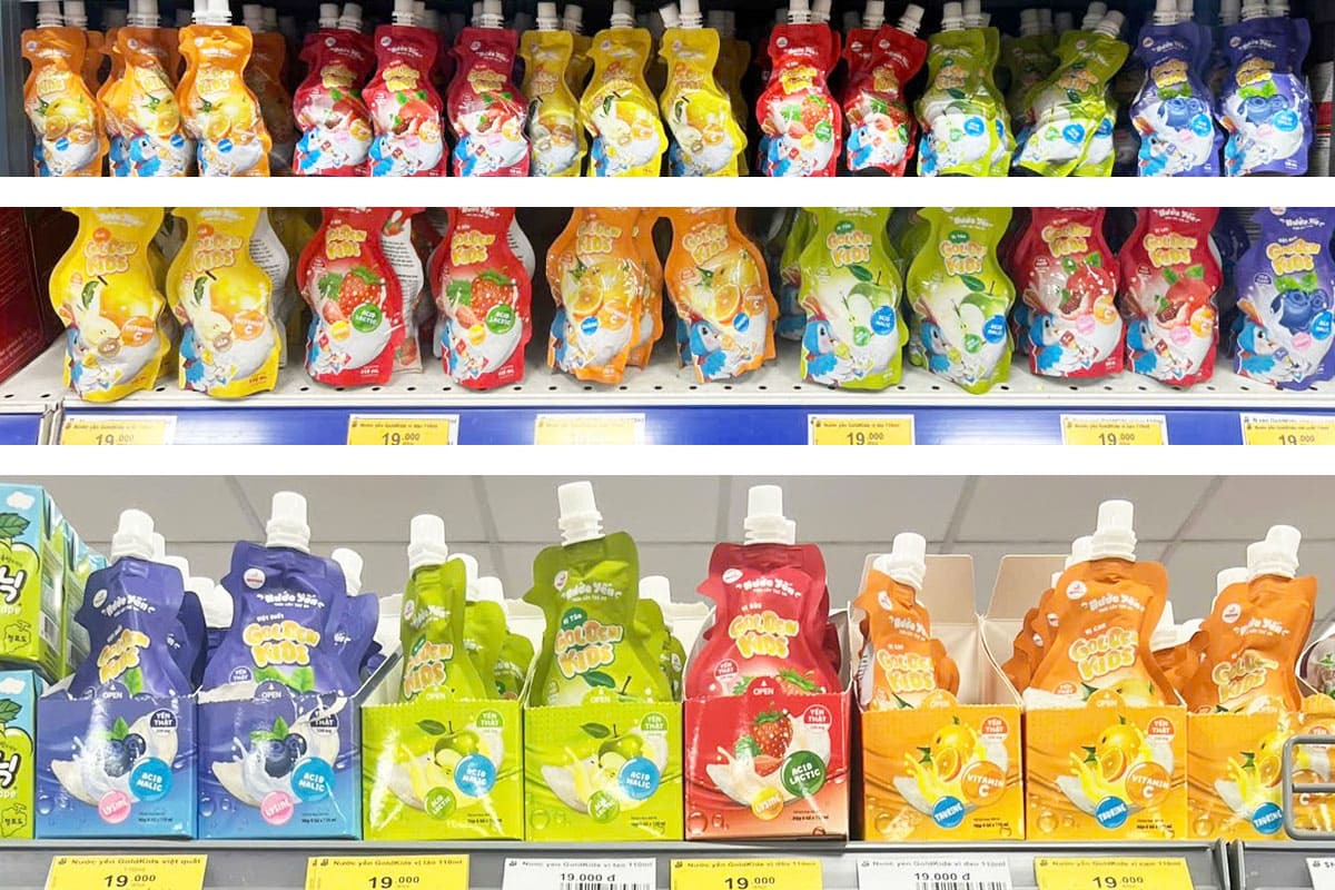 Các sản phẩm Nước yến trái cây Goldenkids có mặt khắp chuỗi Co.opmart Hồ Chí Minh