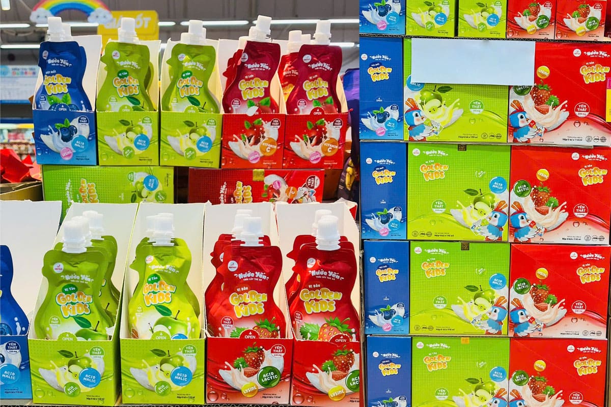 Nestgia nổi bật trên kệ hàng tại các hệ thống siêu thị Co.opmart 