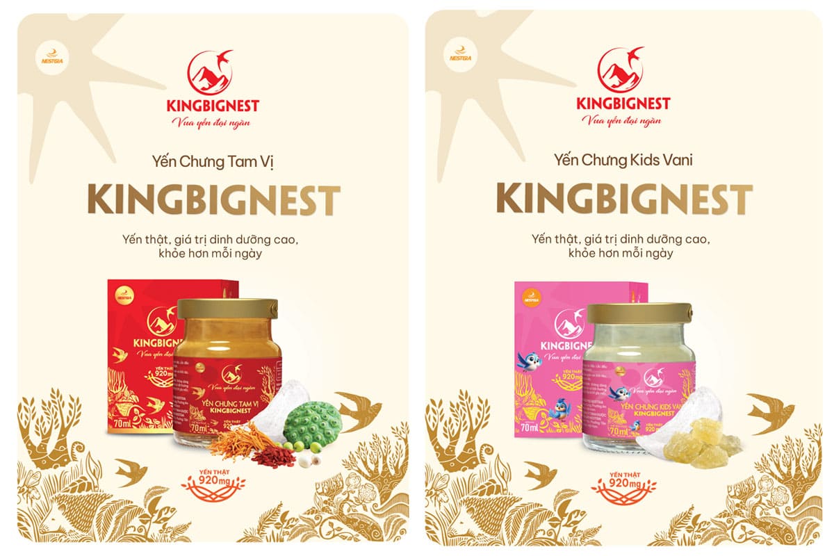 Yến chưng cao cấp KingBigNest, bổ sung dinh dưỡng tối ưu cho sức khoẻ gia đình