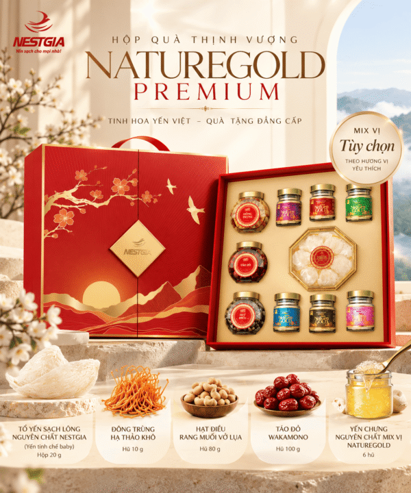 Các sản phẩm có trong Hộp quà Thịnh Vượng NatureGold Premium