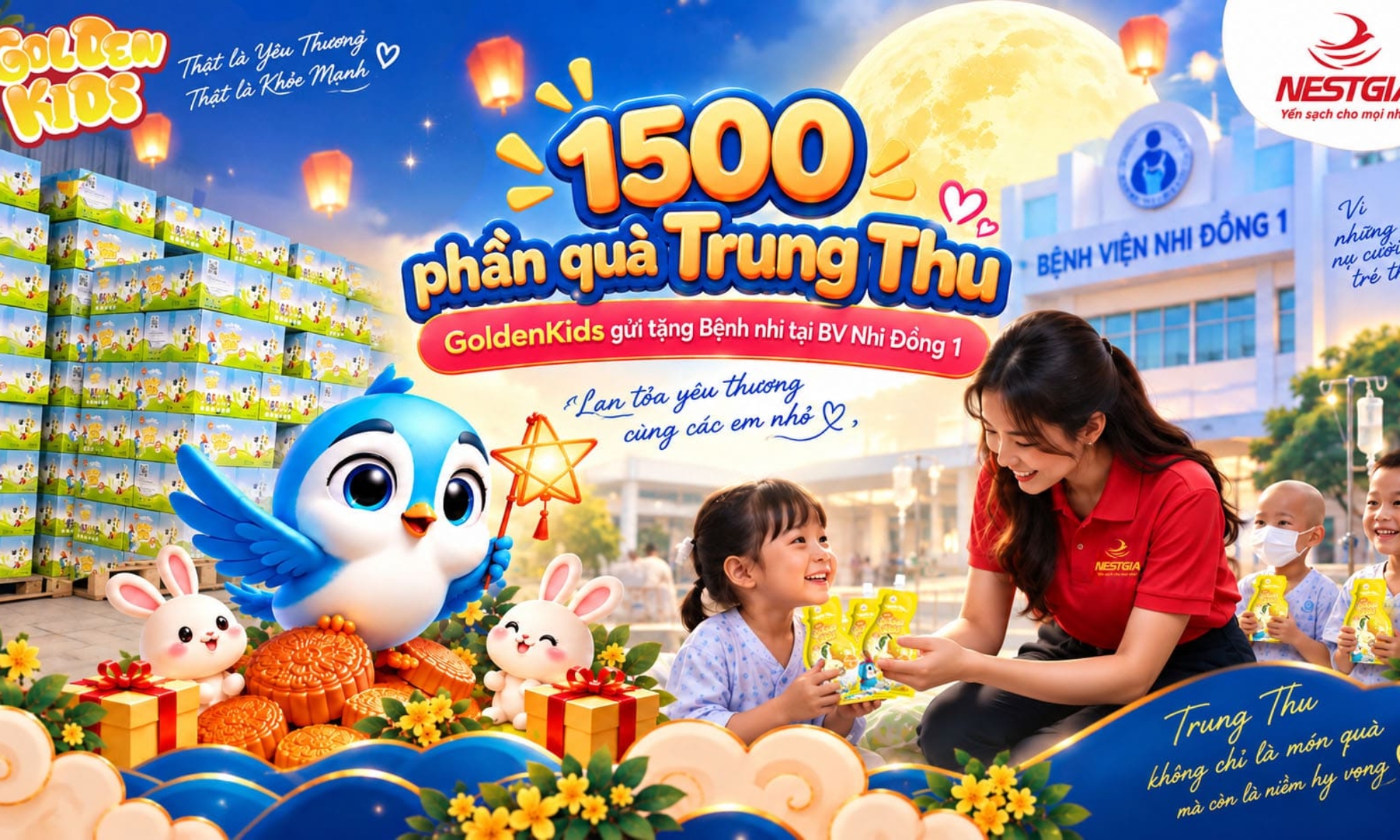 Điều Ước Trăng Tròn 10: NestGia đồng hành lan tỏa yêu thương đến bệnh nhi Trung Thu 2026