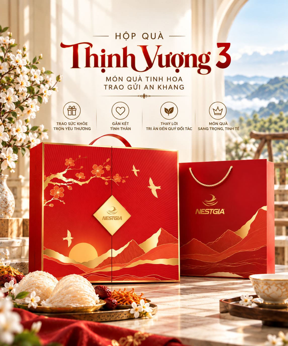 Hộp quà Thịnh Vượng 3 – Món quà tinh hoa trao gửi an khang