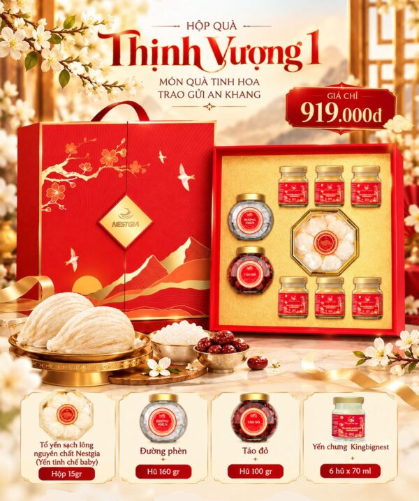 Trọn bộ sản phẩm bên trong Hộp quà Thịnh Vượng 1