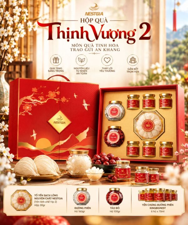 Trọn bộ sản phẩm bên trong Hộp quà Thịnh Vượng 2
